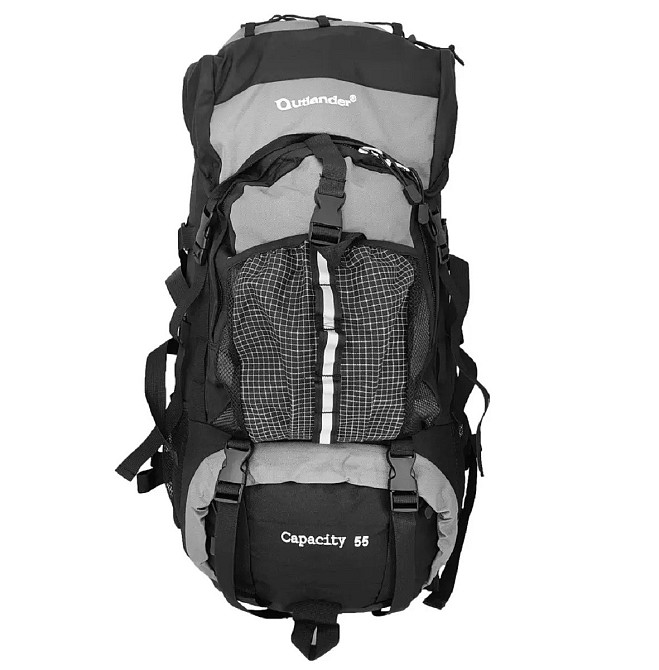 Рюкзак туристичний KAIMAN 55 л чорно-сірий Київ - фото 2