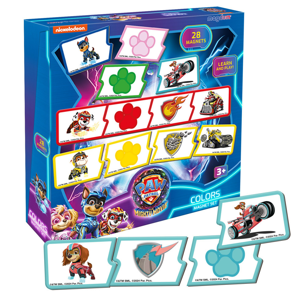 Набір магнітів Щенячий патруль Вивчаємо кольори ML4034-21, 28 магнітів Вінниця - фото 2