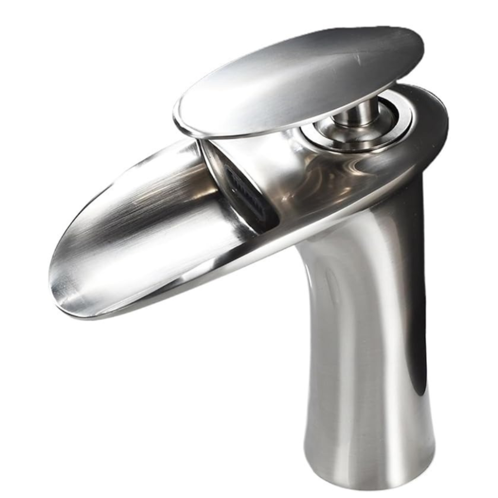 Змішувач для умивальника, раковини з латуні дизайнерський, одноважільний покриття матовий нікель Кам'янець-Подільський - фото 1