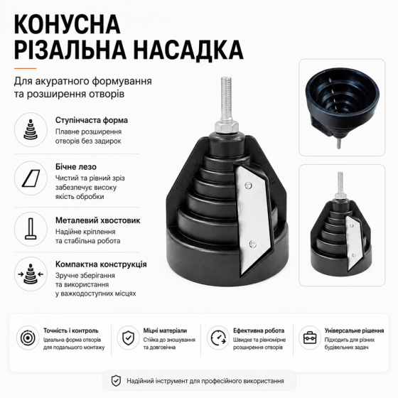 Фаскосниматель для труб ПЭ Ø20–63 мм под шуруповерт, инструмент для снятия фаски с пластиковых труб (394826983) Киев