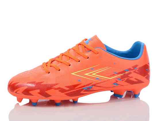 Бутси (копи) для футболу дитячі Restime DIWB25659-2 orange-sky-blue р. 36-40 Вишнёвое