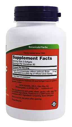 Часникова олія Now Food Garlic Oil 1500 мг 250 гелевых капсул Київ