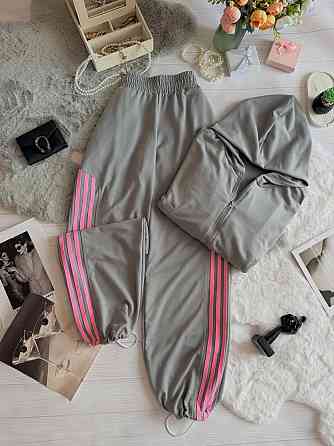 Жіночий стильний повсякденний костюм-двійка якісна двонитка Сірий, 46/48 Одеса
