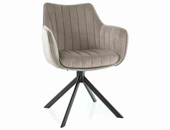 Стілець AZALIA VELVET чорний каркас/темний беж BL.40 Киев