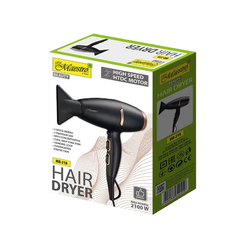 Фен для волосся 1800-2100W (2 швидкості/3 темпер.режими) MR-218 Maestro Житомир - изображение 3