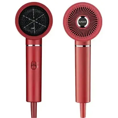 Фен VGR V-431 (2 уровня обдува, 3 уровня температуры) 1800W + 1 насадка Красный Киев - изображение 2