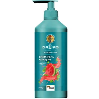 Гель для душа Dalas Cosmetics Арбуз и мята 500 г (4823128004820) Вінниця - фото 1