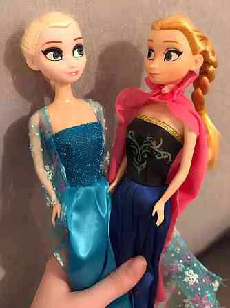 Ляльки Ельза та Анна 28 см з Олафом з мультфільму "Крижане серце" Frozen — набір ляльок Ельза і Анна у класичних вбраннях, Київ