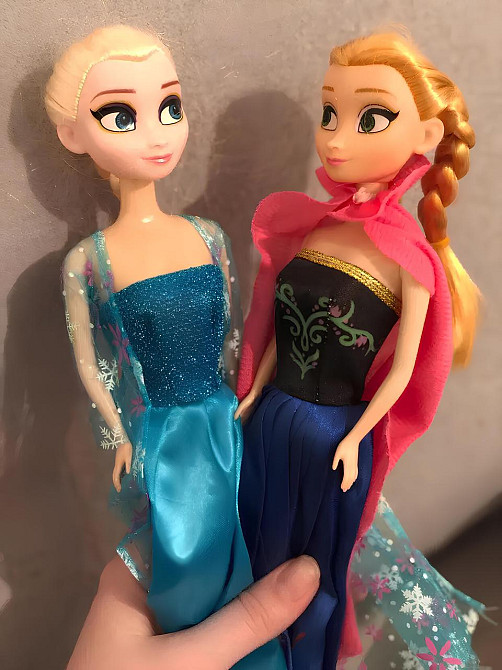 Куклы Эльза и Анна 28 см с Олафом из мультфильма 