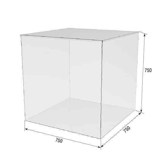 Коробка акриловая EKOSTAR для цветов 750х750х750 с крышкой Киев