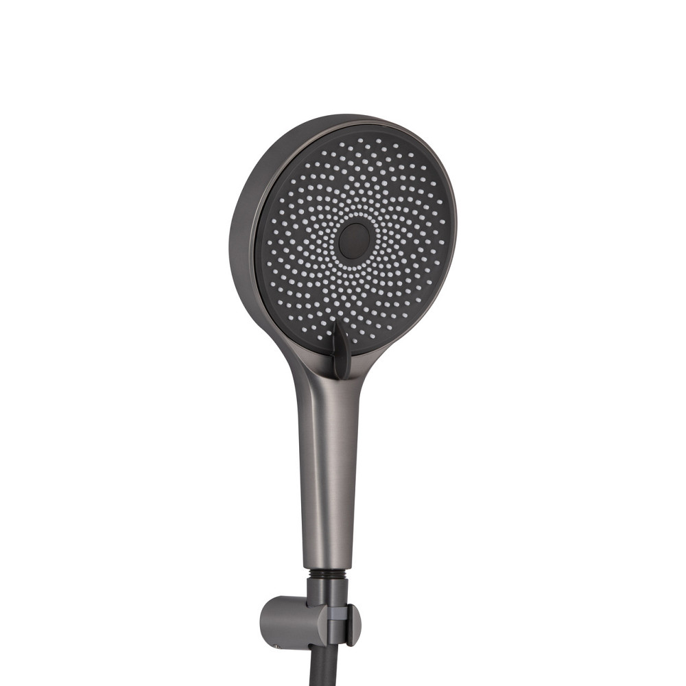 Змішувач для ванни Qtap Slavonice (з душовим гарнітуром) QTSLV259GMB48035 Gunmetal Black PVD Київ - фото 10