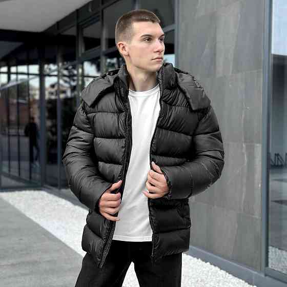 Чоловіча зимова куртка чорна Pobedov Snowfall Київ