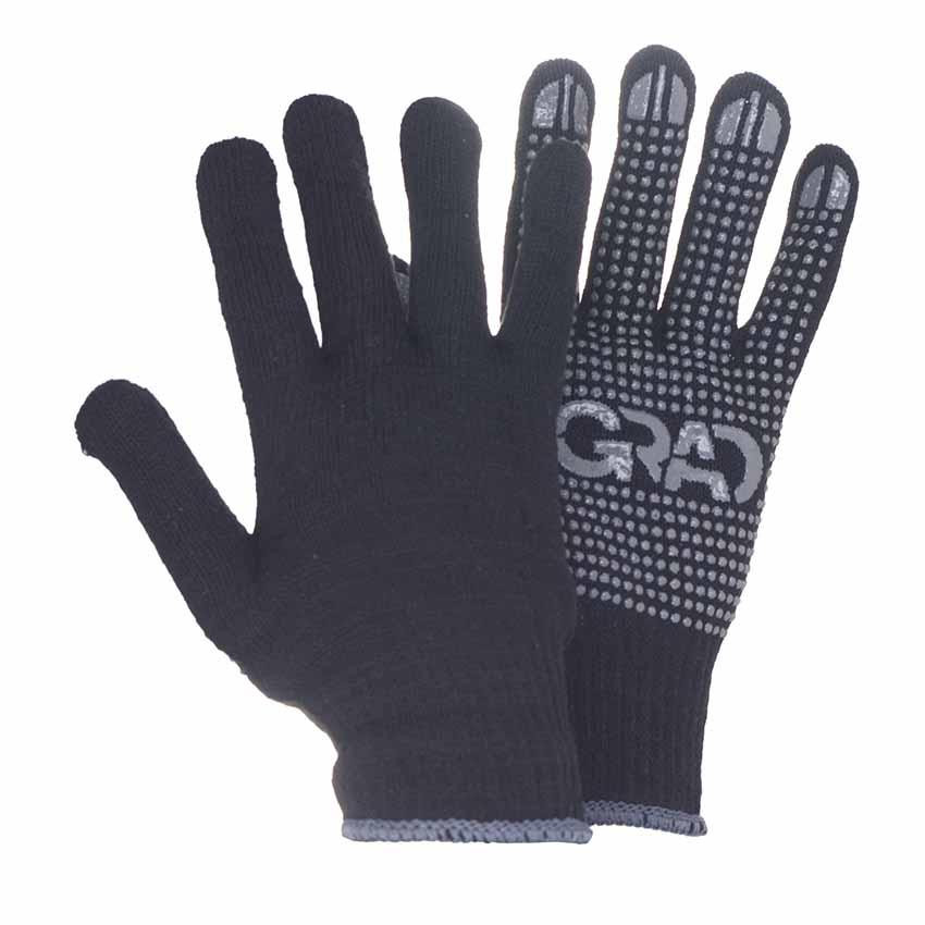 Трикотажные перчатки с ПВХ точкой р10 Лайт (черные) КРАТНО 12 парам GRAD (9442755) Ровно - изображение 2