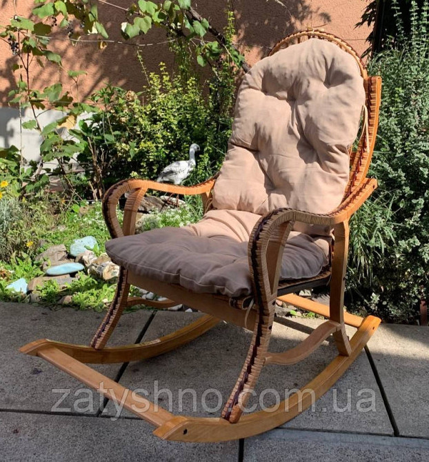 Кресло - качалка плетеная из лозы, набор мебели Киев - изображение 3