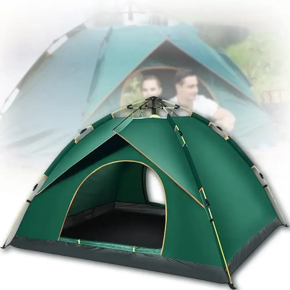 Палатка 4-местная автоматическая 210х200х135 см / Палатка для кемпинга на два входа Коломыя - изображение 3