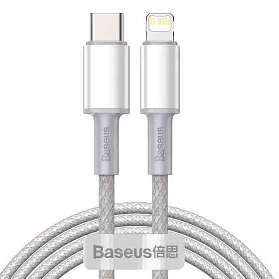 Кабель Type-C - Lightning Baseus High Density Braided для быстрой зарядки и передачи данных PD 20W 2m цвет Одесса