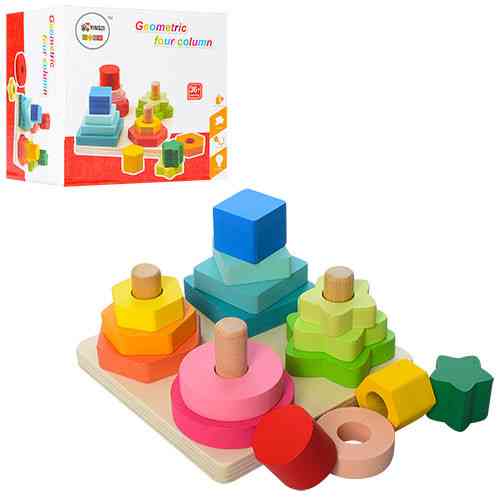 Розвиваючий набір Геометрика MD 1190 дерев'яний Вінниця