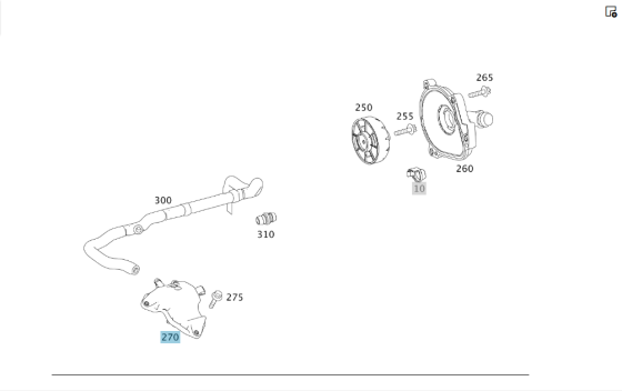Mercedes-Benz  A2720160134 Маслоотделитель - сепаратор вентиляції картерних газів для двигуна M272 V6 2.5 3.0 3.5 CLS C219 E-class S211 E-class W211 M Одеса