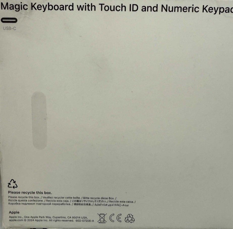 Клавиатура Apple Magic Keyboard with Touch ID and Numeric Keyboard MXK83LL/A Київ - фото 2