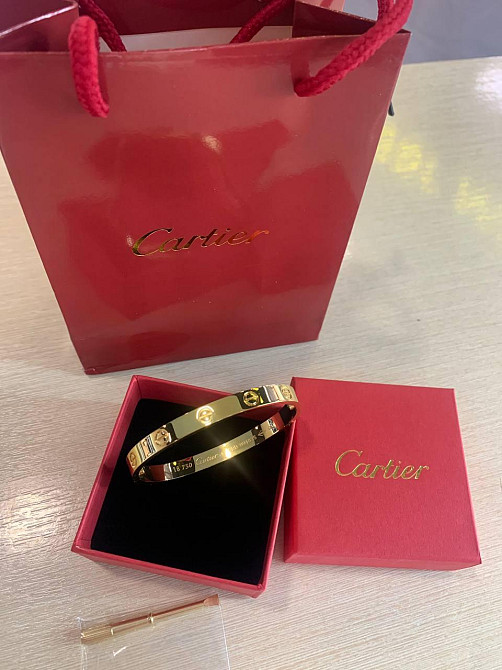 Cartier браслет love з викруткою лимонне золото / Картіє браслет Одеса - фото 4