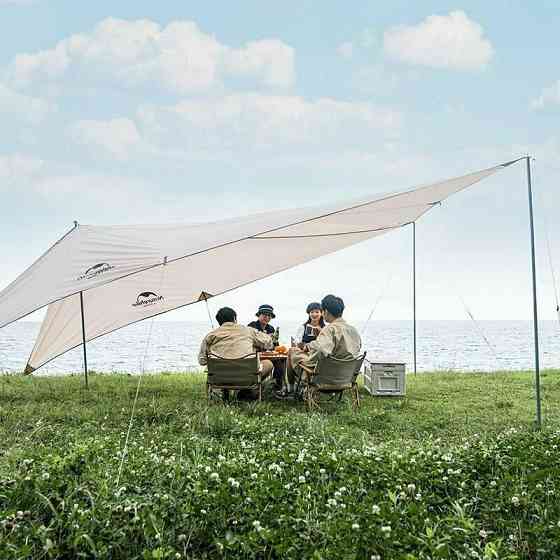 Тент для кемпінгу Naturehike Car Rear Canopy NH21TM001, 590*340 см, золотий (з трьома стійками) Київ