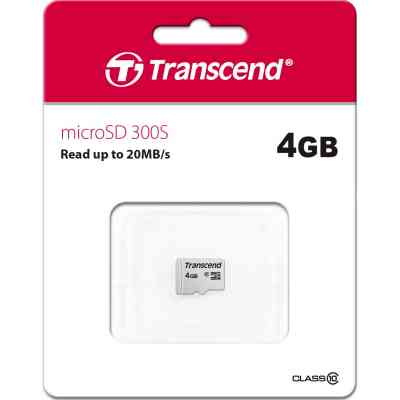 Карта памяти Transcend 4GB microSD class 10 (TS4GUSD300S) Винница