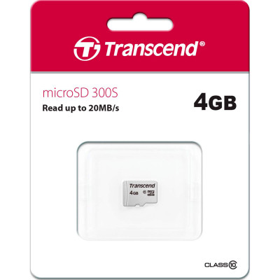 Карта памяти Transcend 4GB microSD class 10 (TS4GUSD300S) Винница - изображение 2