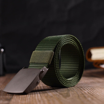 Ремінь Vintage З металевою пряжкою з текстилю Зелений (20595) Вінниця - фото 10