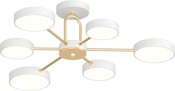 VALESO Люстра VALESO -6 білий+золото Коломия