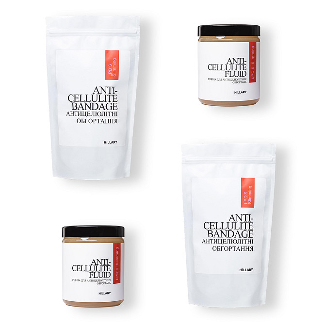 Набір Антицелюлітні ліпосомальні обгортання + рідина Anti-cellulite LPD'S Slimming (12 процедур) Hillary Вінниця - фото 1