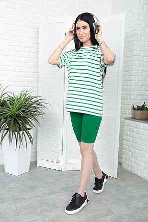 Костюм з велосипедками "Balance" оптом | Норма | Розпродаж моделі Зелений, 46-48 Київ