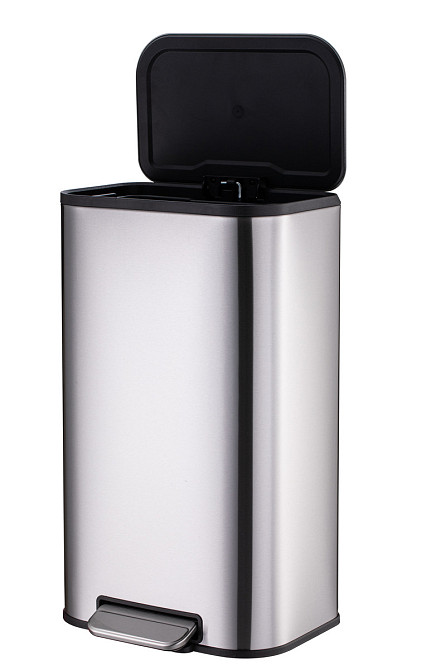 Прямоугольное мусорное ведро Mixxus Cubic-TC0112 12л с плавным закрытием, нержавеющая сталь Харьков - изображение 13