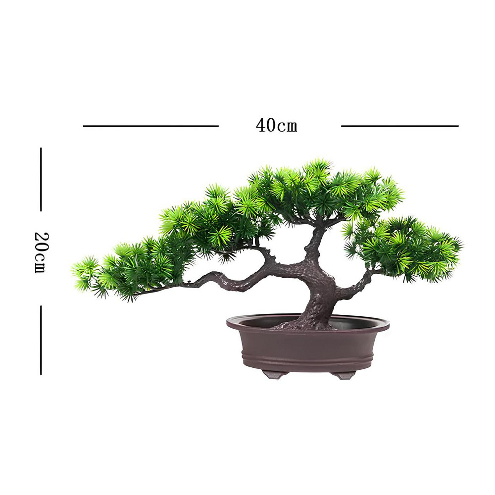 Искусственная композиция Бонсай RESTEQ — декоративное дерево в горшке для интерьера, 20х40 см Киев - изображение 7