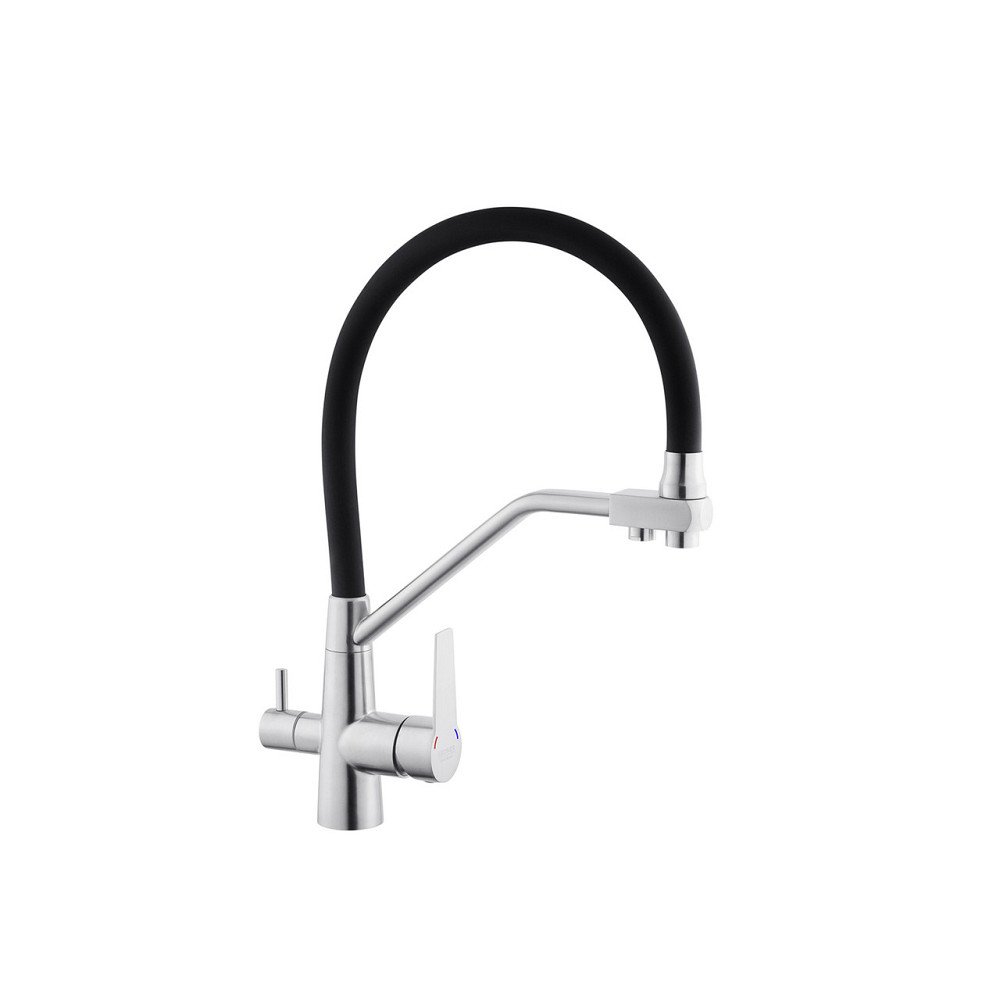 Змішувач для кухні з підключенням до фільтра Kroner KRP Edelstahl Klassisch - ESG03817BLK чорний Київ - фото 1