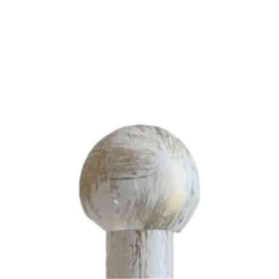 Наконечник для металевого карниза "Куля Болонь" (колір біле-золото, діаметр 16 мм) Бровари