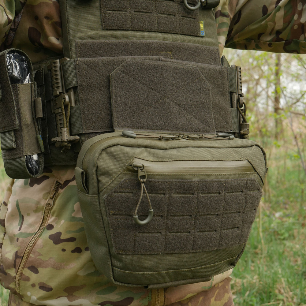 Сумка-напашник XL Kiborg GU Cordura Khaki. Сумка напашник олива с велкро панелью Киев - изображение 9