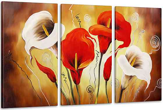 Модульна картина Абстракція Квіти Аrt-153_3А Київ