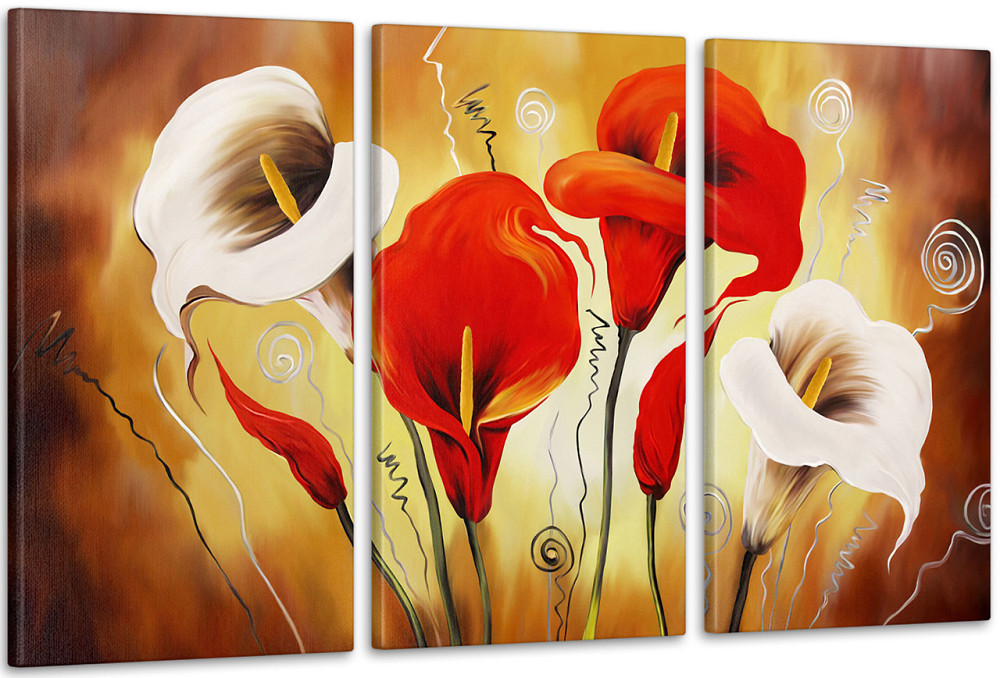 Модульна картина Абстракція Квіти Аrt-153_3А Київ - фото 1