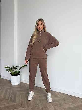 Женский стильный повседневный костюм двойка трикотажный ольвет Бежевий, 50/52 Одесса