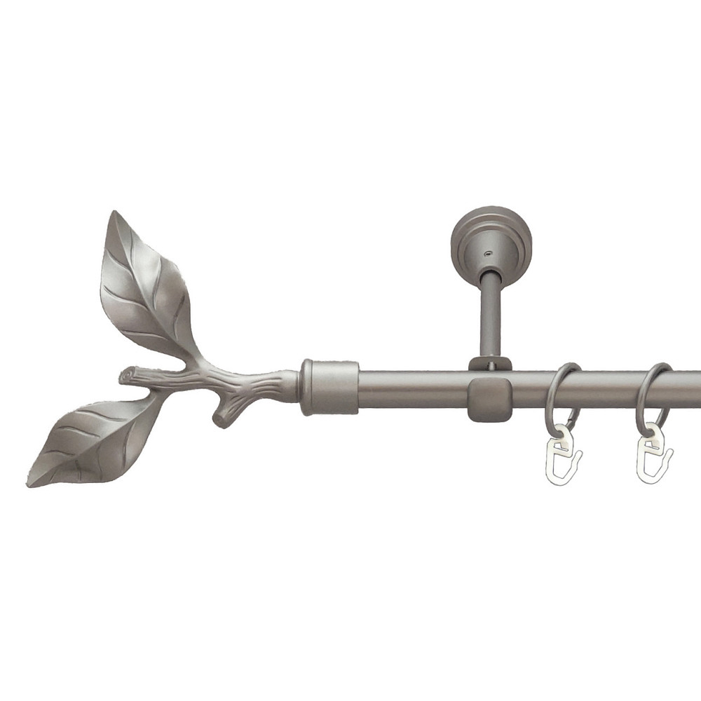 Карниз Orvit Листок Троянди металевий однорядний відкритий Сатин 16 мм 240 см (6091317) Львів - фото 1