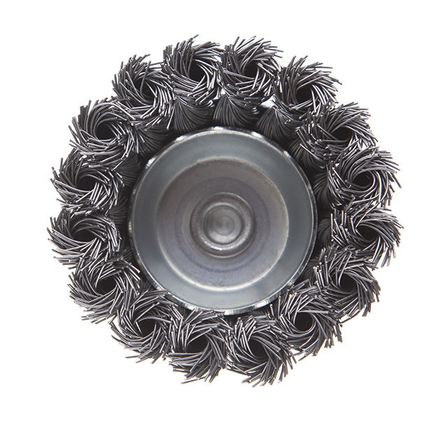 Щітка чашкова, 75 мм, 1/4", пучки крученого дроту, для дриля, 4500 об/хв INTERTOOL BT-3075 Київ - фото 2