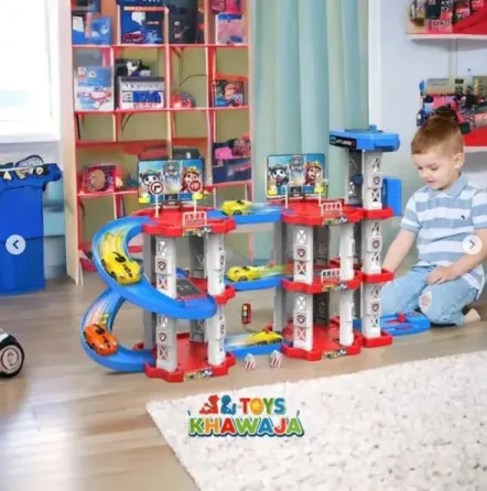 Игрушечный трек парковки Childrens Rail Car MH2004 Щенячий патруль 75 деталей 3 машинки Коломыя