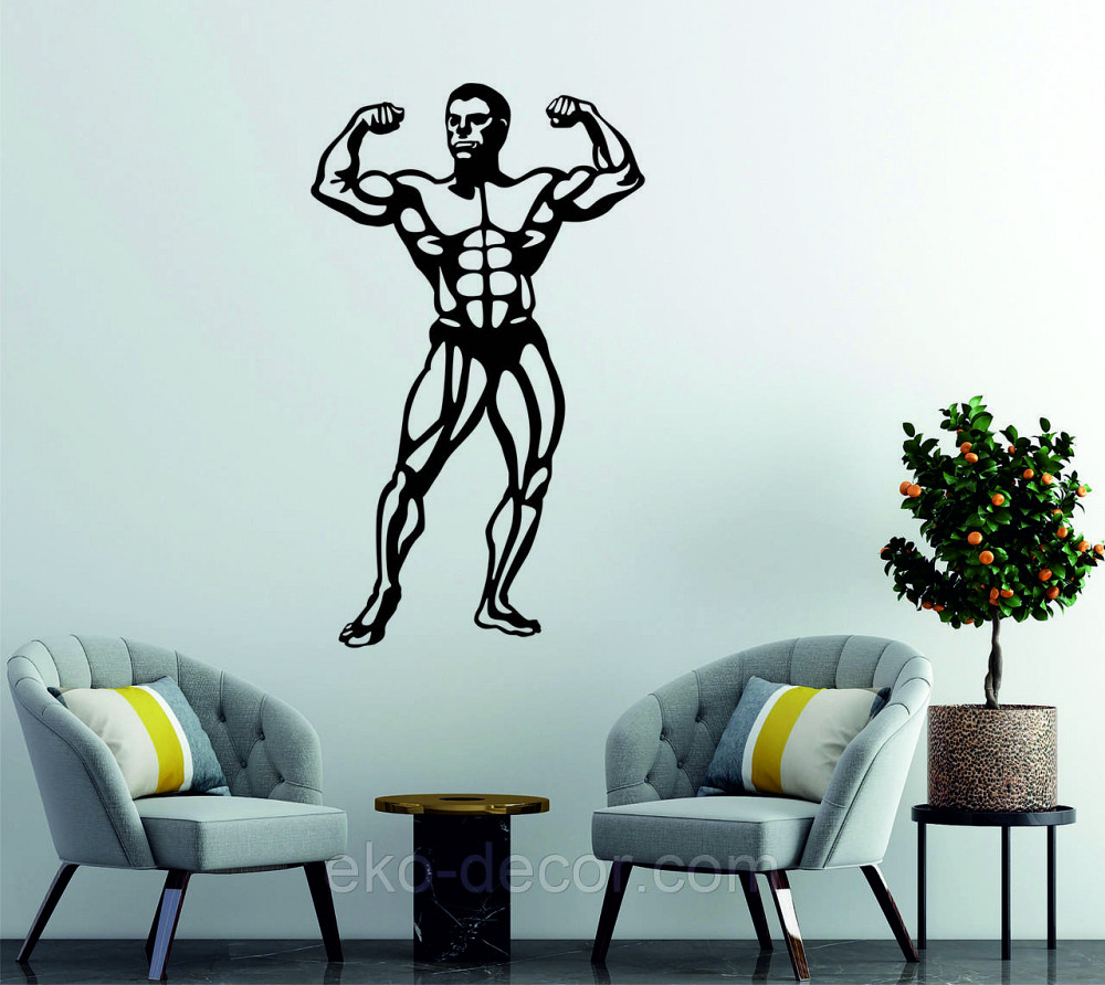 Декоративне настінне Панно «Бодібілдер», Декор на стіну Київ - фото 2