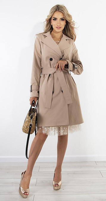 Стильний бежевий тренч (48) Київ - фото 5