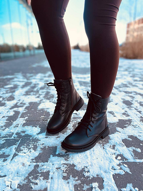 Edan Instruments Черевики жіночі EDAN коричневі шкіра натуральна зима высота 16 см размер 36-40 Коломыя - изображение 3