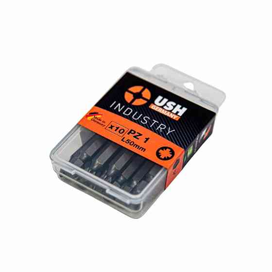 Насадка викруткова USH Industry POZIDRIV PZ1 x 50 мм подовжена Torsion Уп. 10 шт. Одеса