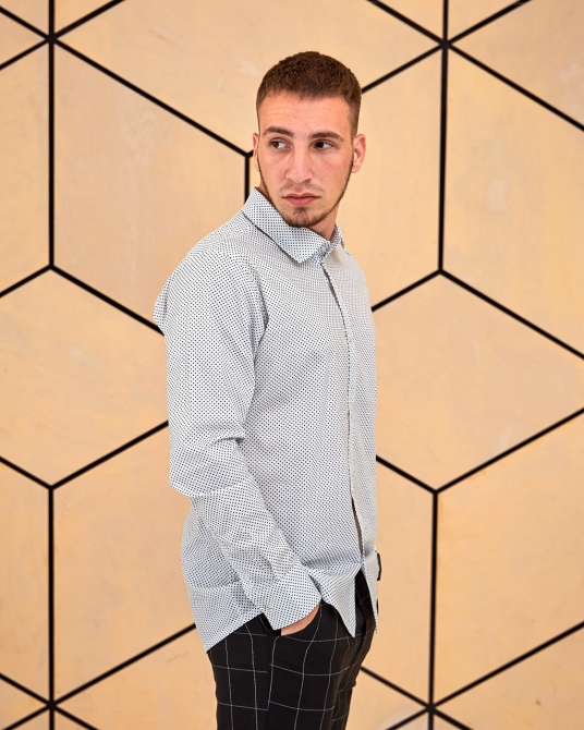 Сорочка чоловіча класична Білий горох L Харків - фото 4