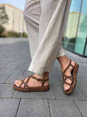 Dino Vittorio Босоніжки замшеві жіночі леопардові літні / Босоніжки натуральна замша Dino Vitto Коломыя