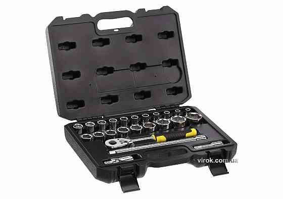 Набір головок торцевих STANLEY : 1/2", з інструментами, в пластиковому футлярі, 24 шт. Одеса