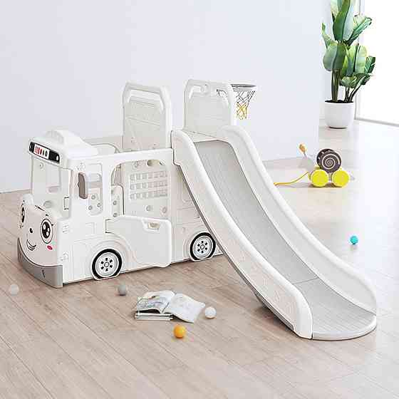 Дитяча гірка 2в1  inSPORTline Karosino, 116,5 х 61,5 х 98 см - біла Київ